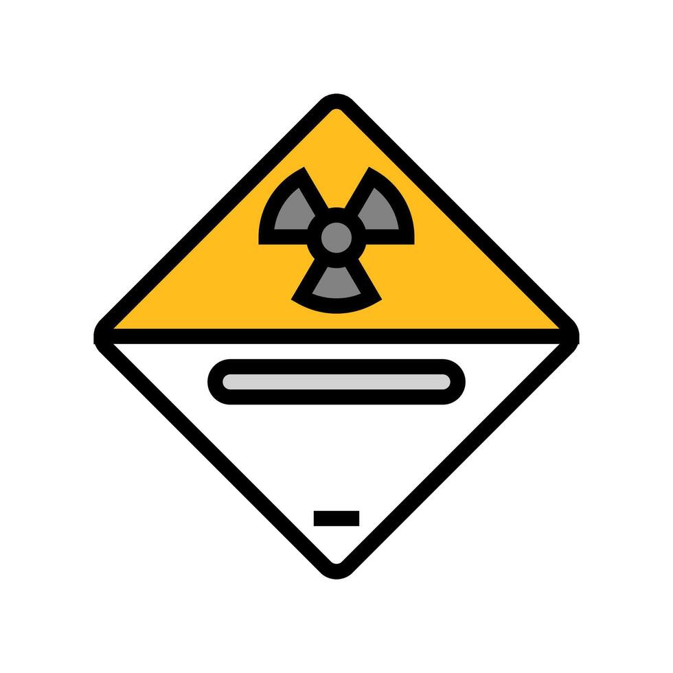 radiation hazardous container radioactive pollution color icon illustration vector