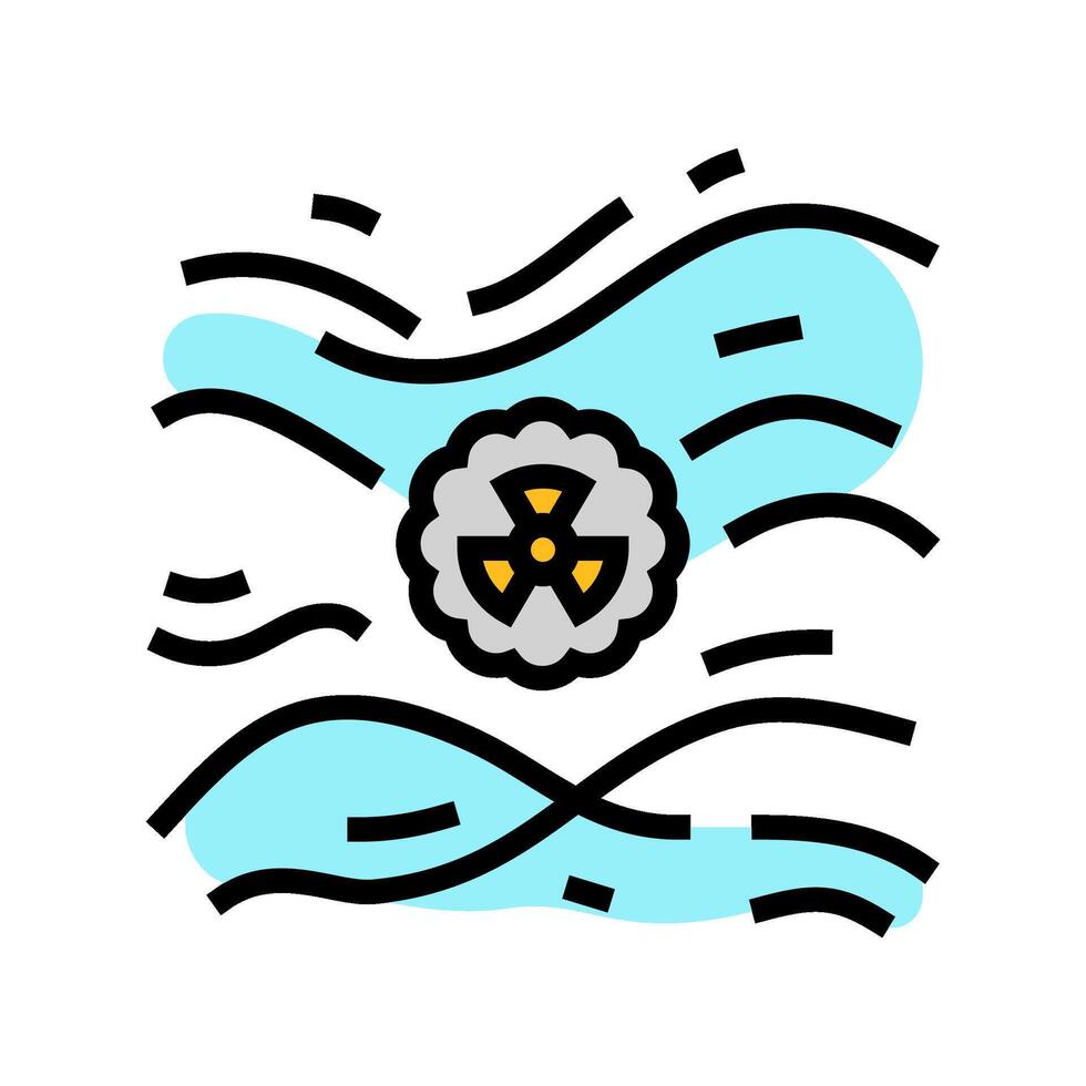 particles air radioactive pollution color icon illustration vector