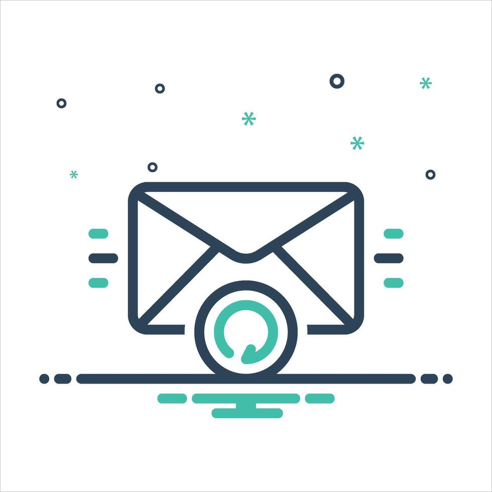 Mix correspondence icon vector