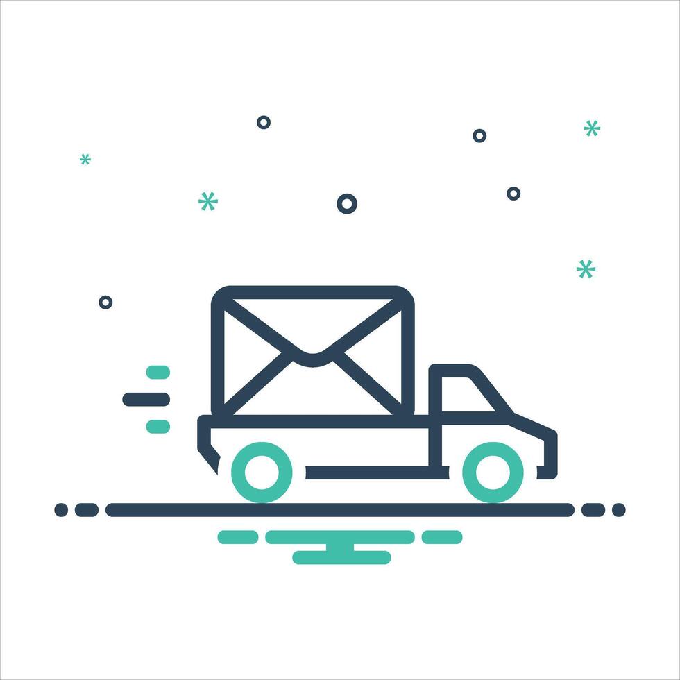 Mix icon delivery vector