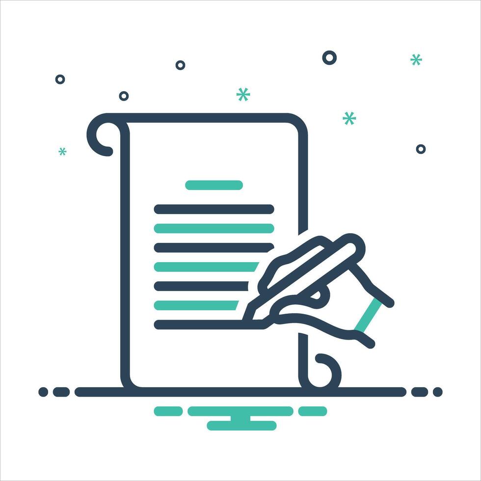 Mix icon write-letter vector
