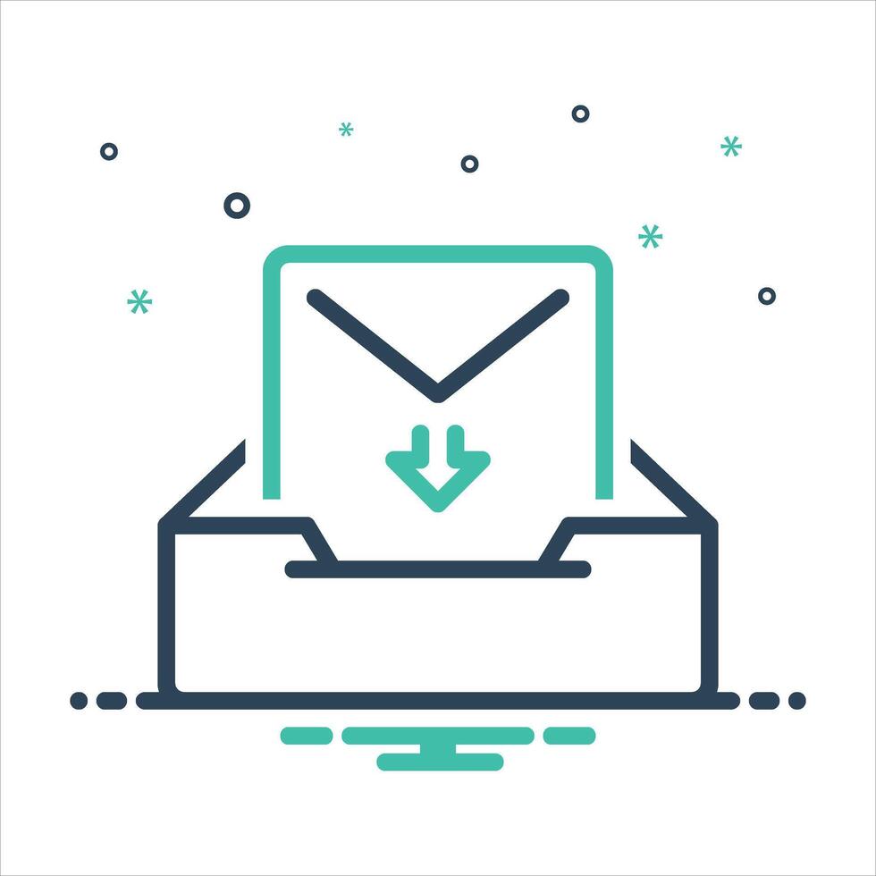 Mix icon inbox vector