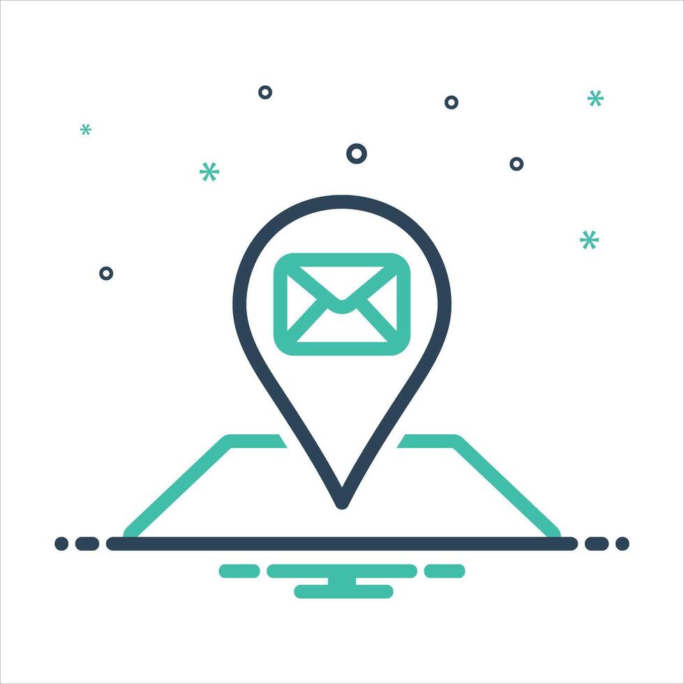 Mix icon address vector