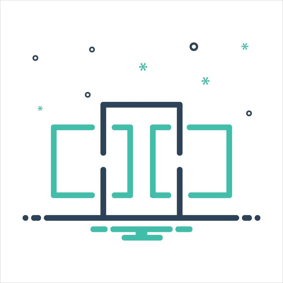 Mix icon merge vector