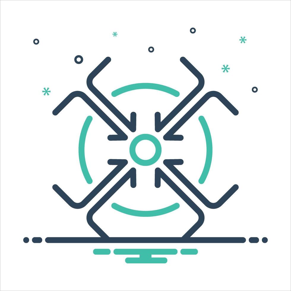 Mix icon join vector