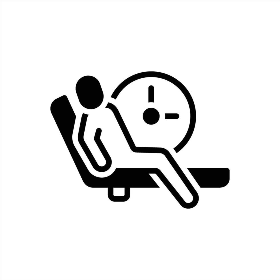 Solid icon being-patient vector