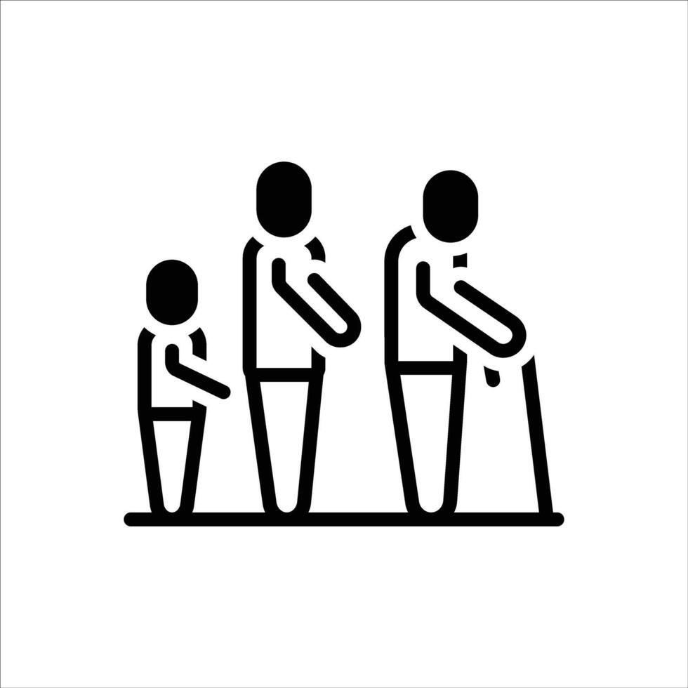 Solid icon human-life vector