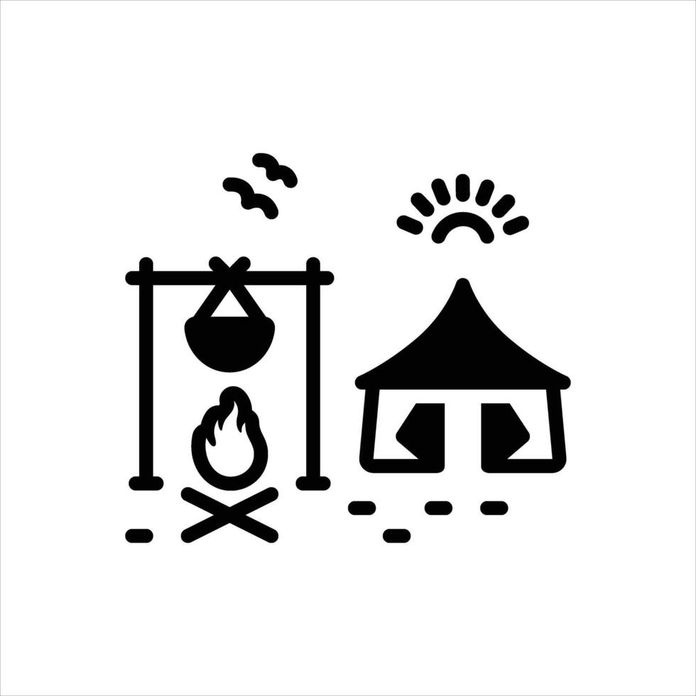 Solid survival icon vector