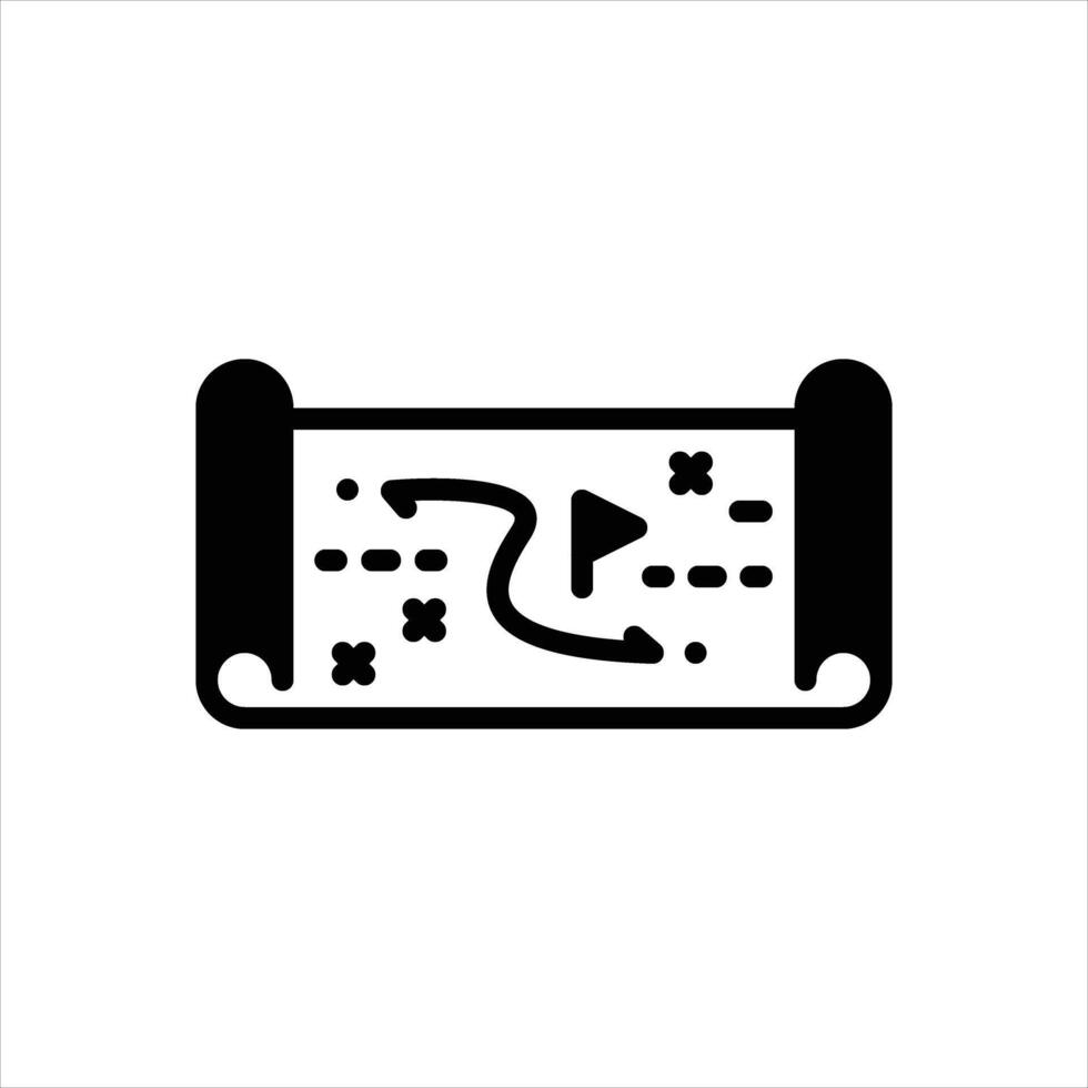 Solid icon strategy vector