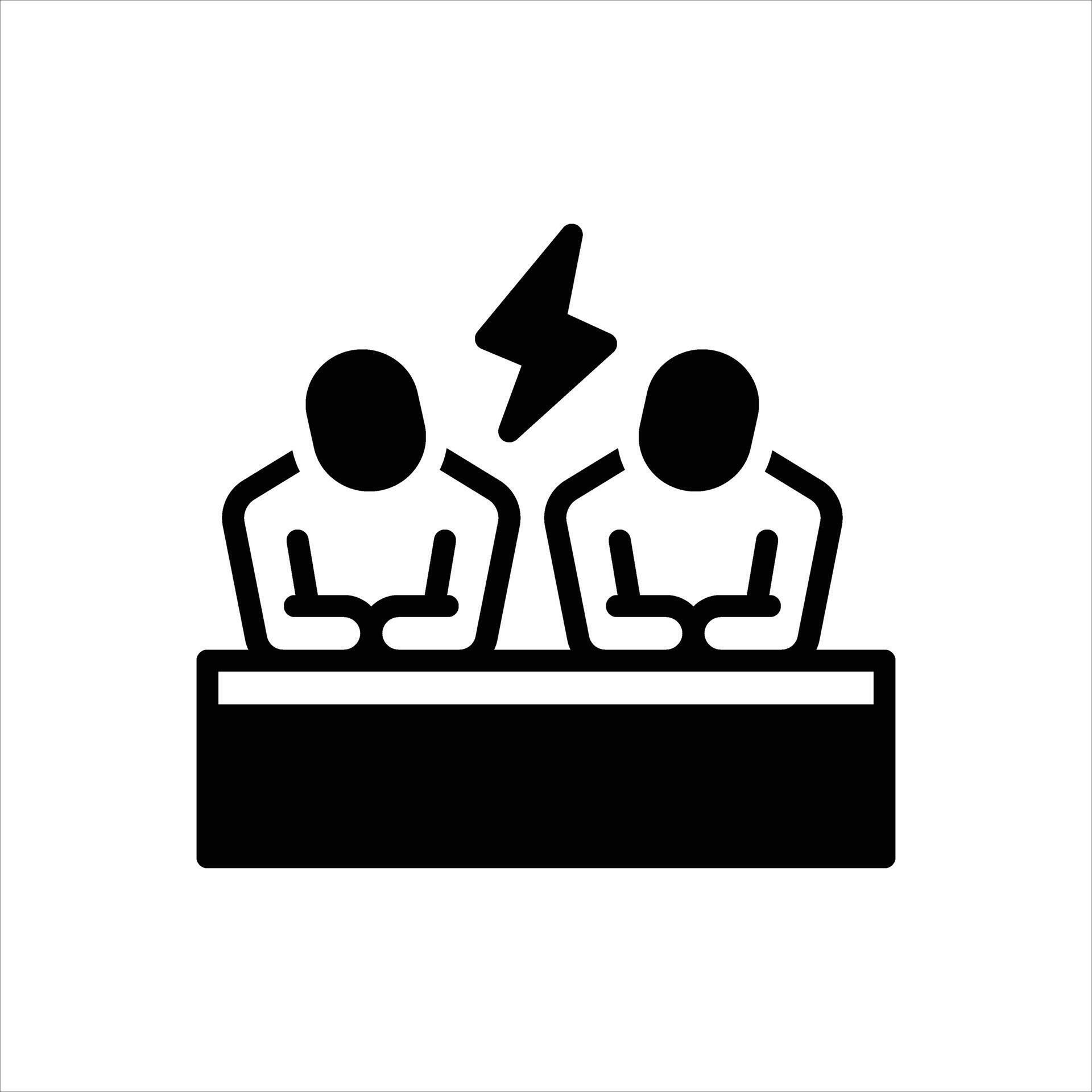 Solid icon conflict 67678002 Vector Art at Vecteezy