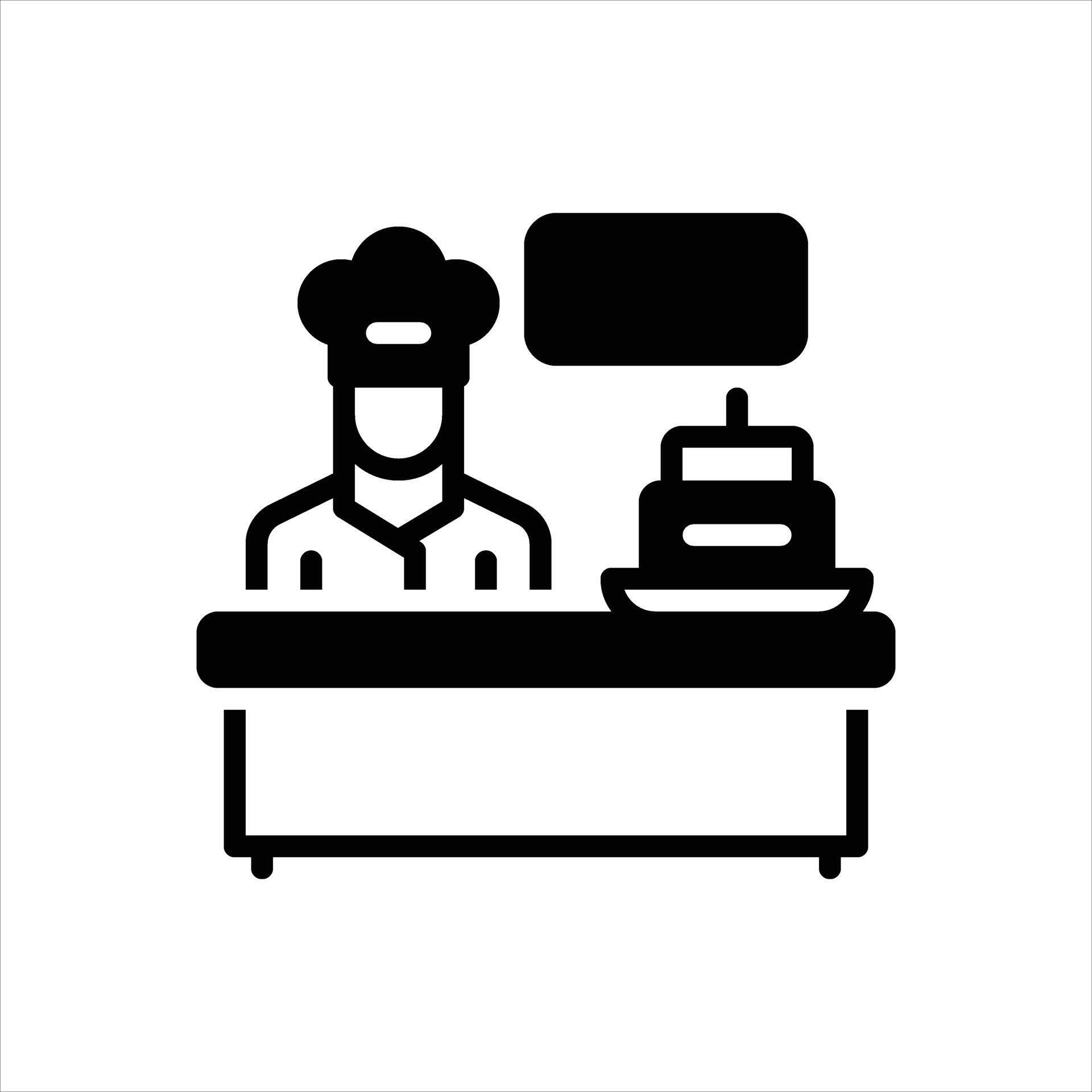 Solid icon baker 67678024 Vector Art at Vecteezy