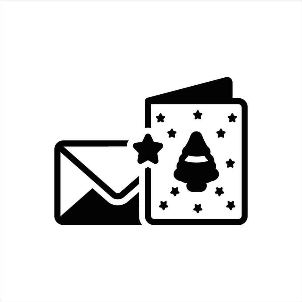 Solid icon christmas-greeting vector