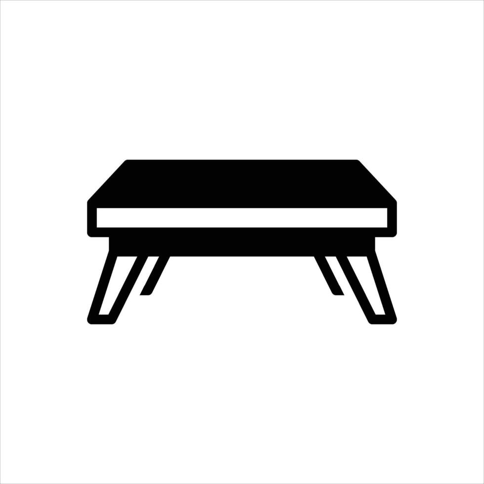 Solid icon table vector