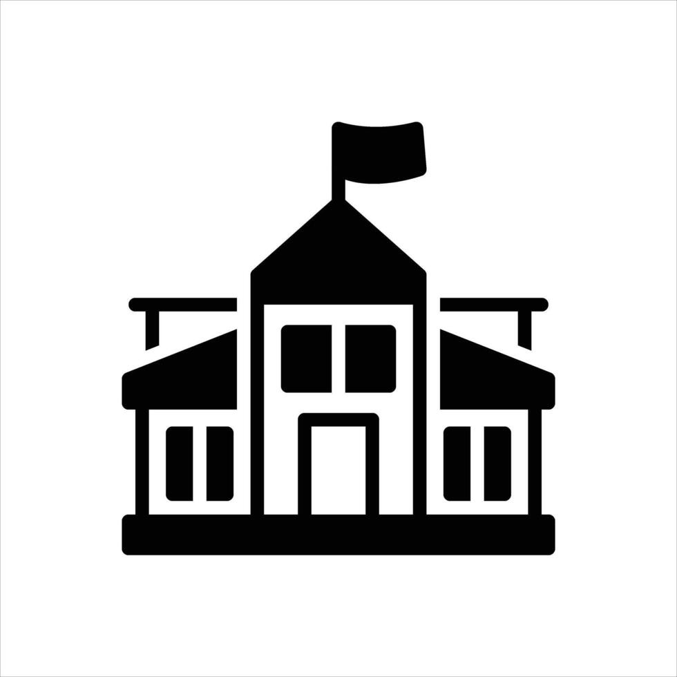 Solid icon school vector