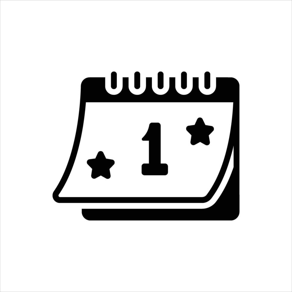 Solid icon calendar vector