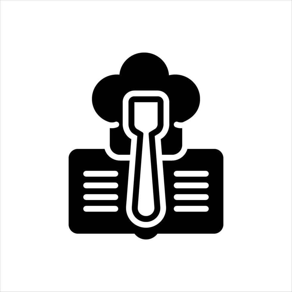 Solid icon recipe vector
