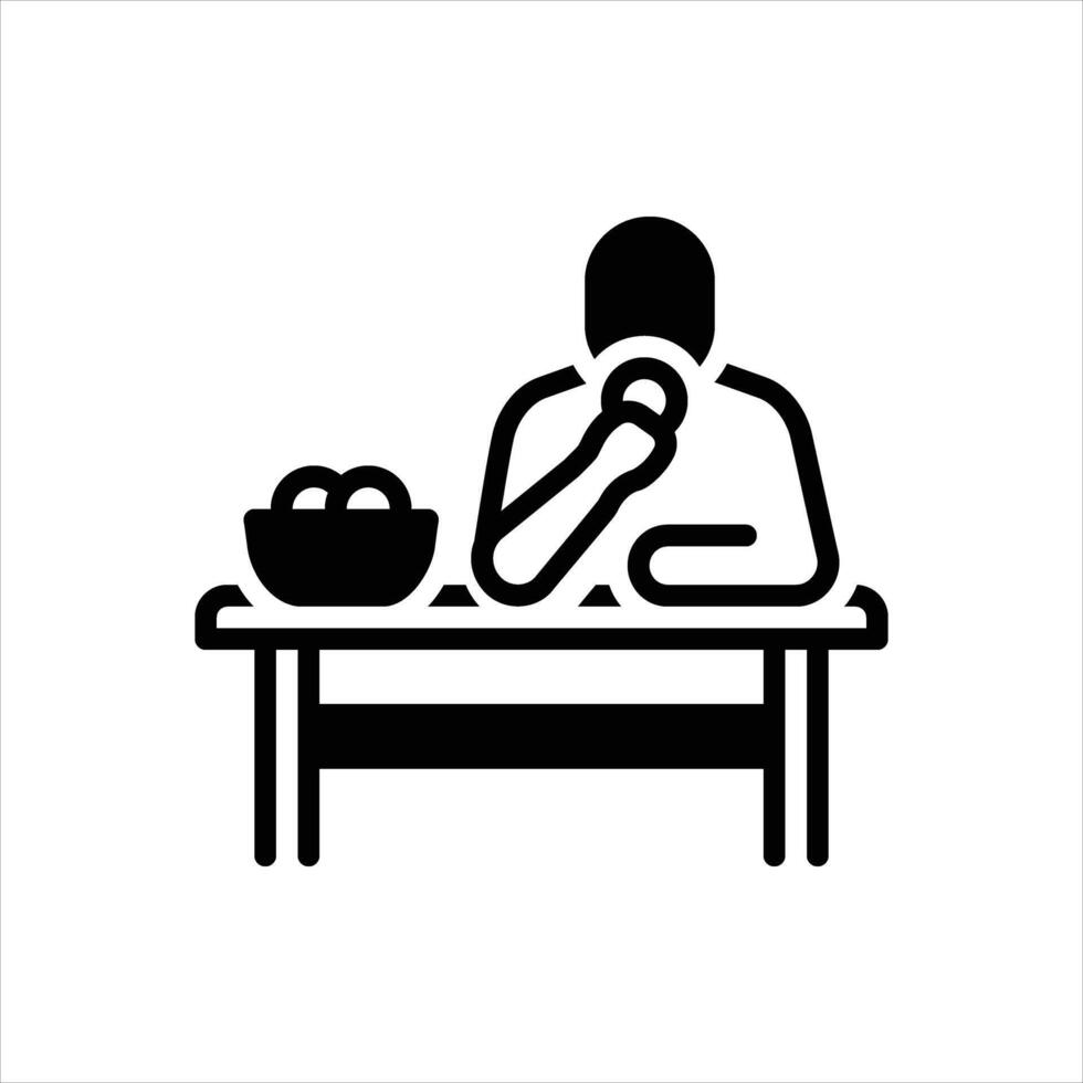 Solid icon eat vector