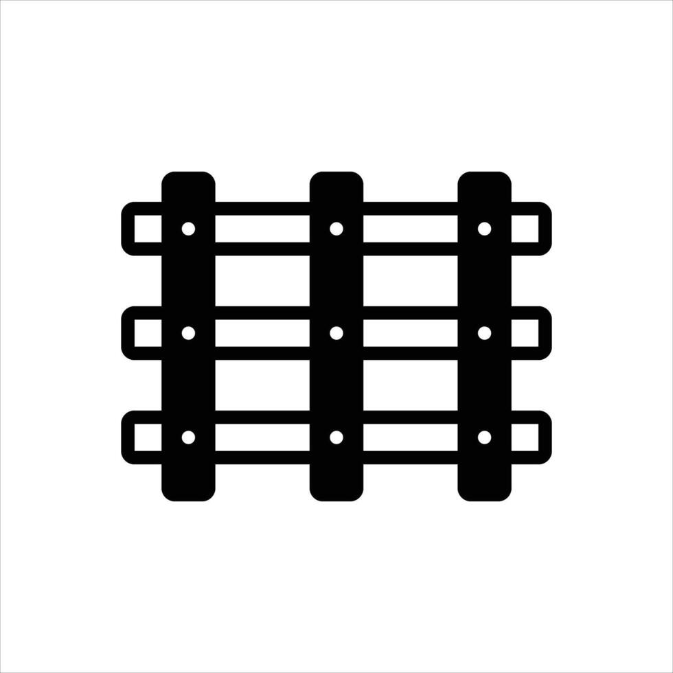 Solid icon fence vector