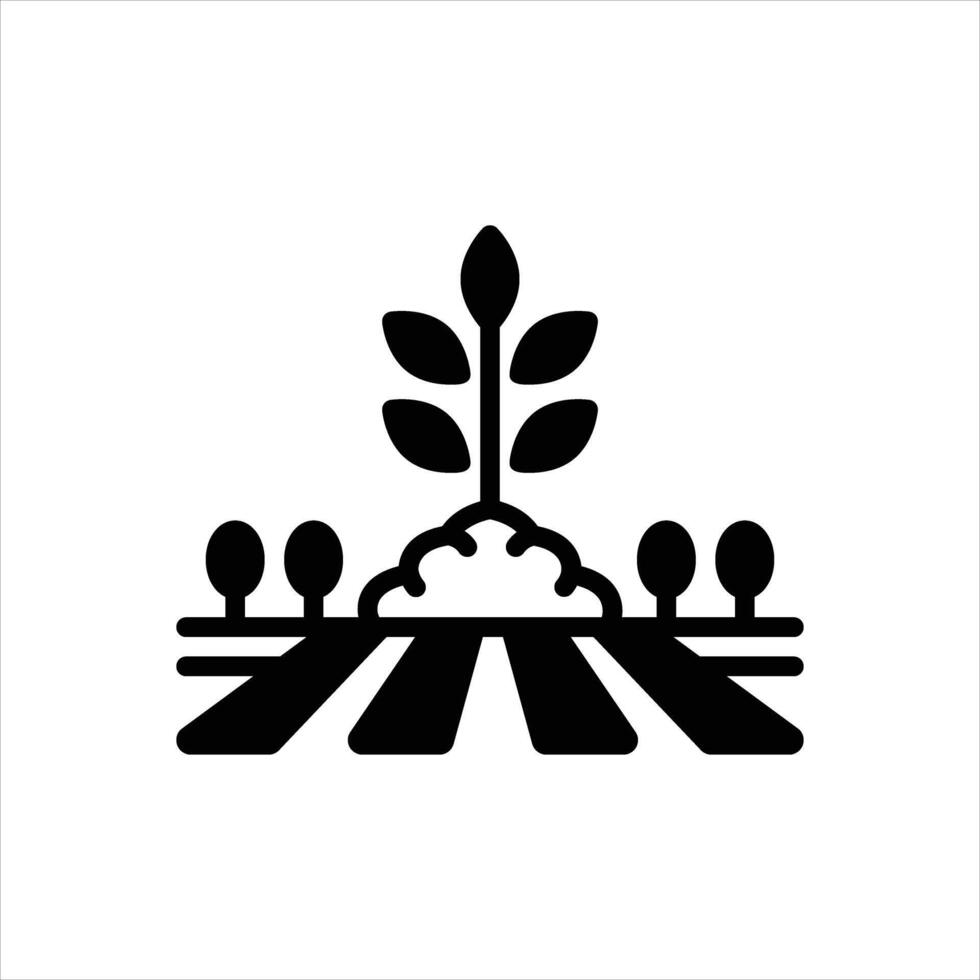 Solid icon cultivate vector