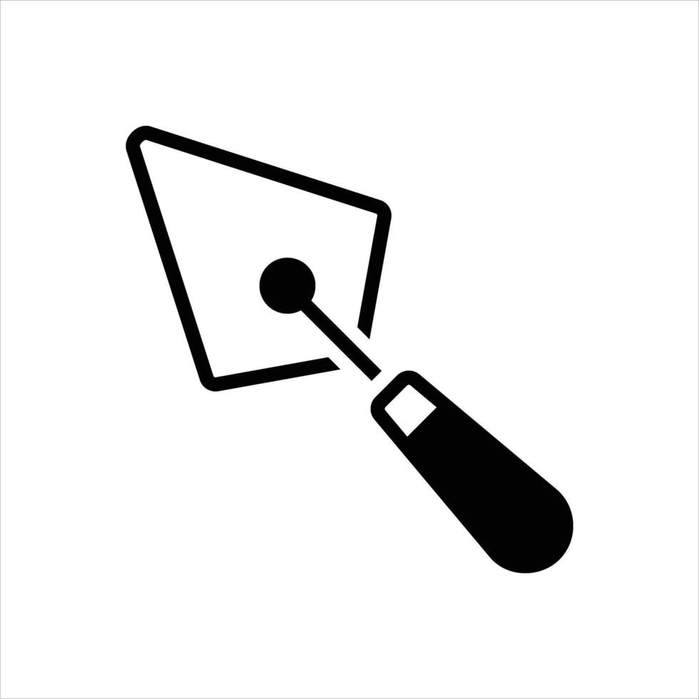 Solid icon trowel vector