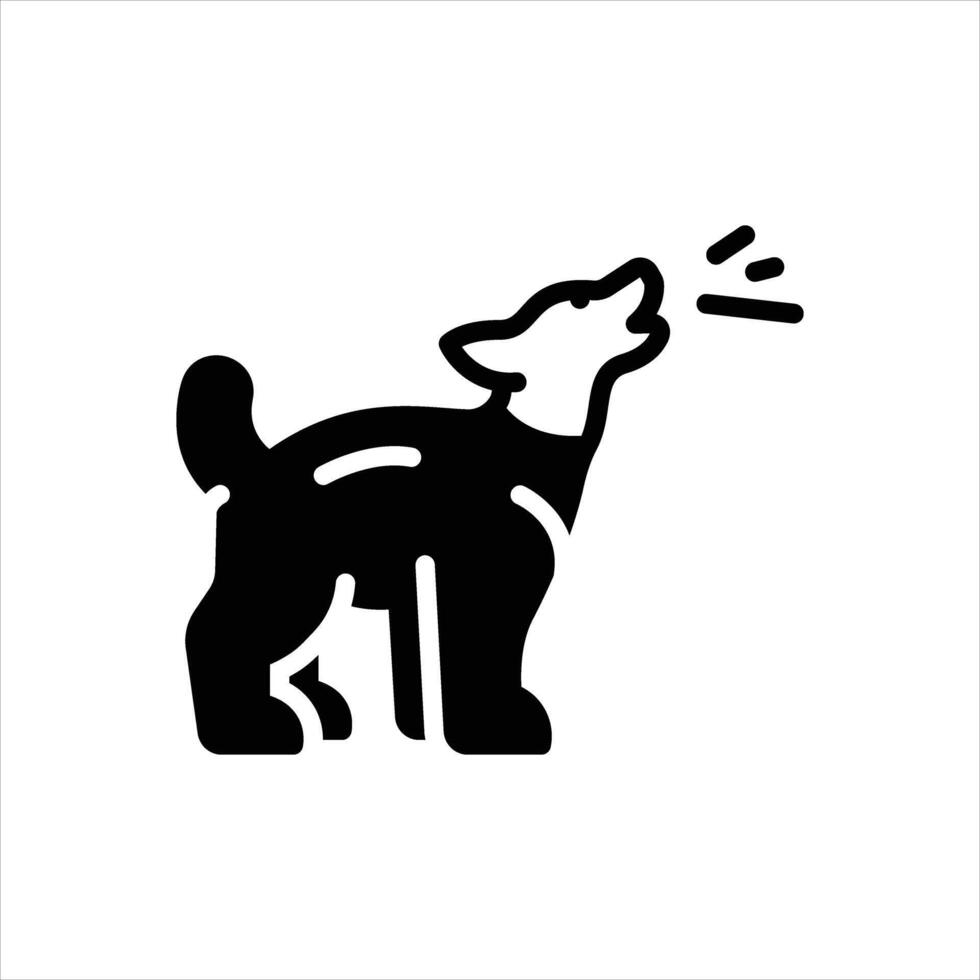 Solid icon dog-barking vector