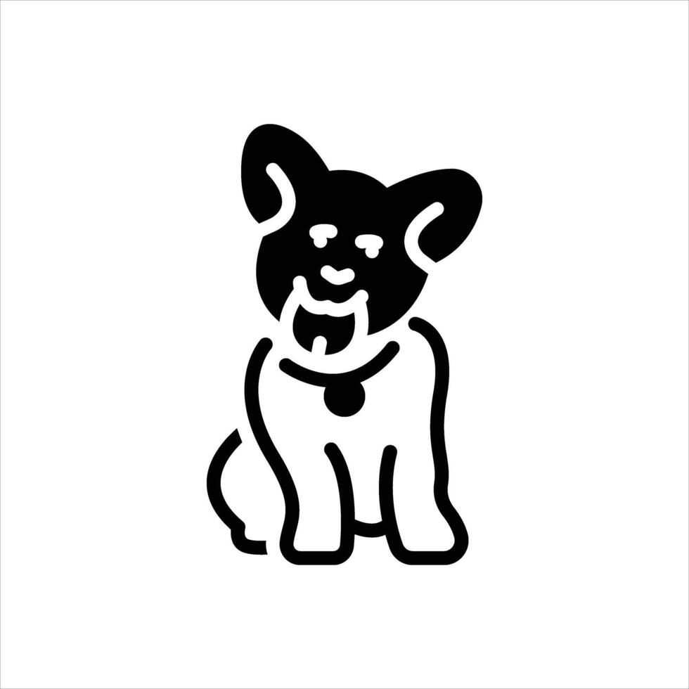 Solid icon dog vector
