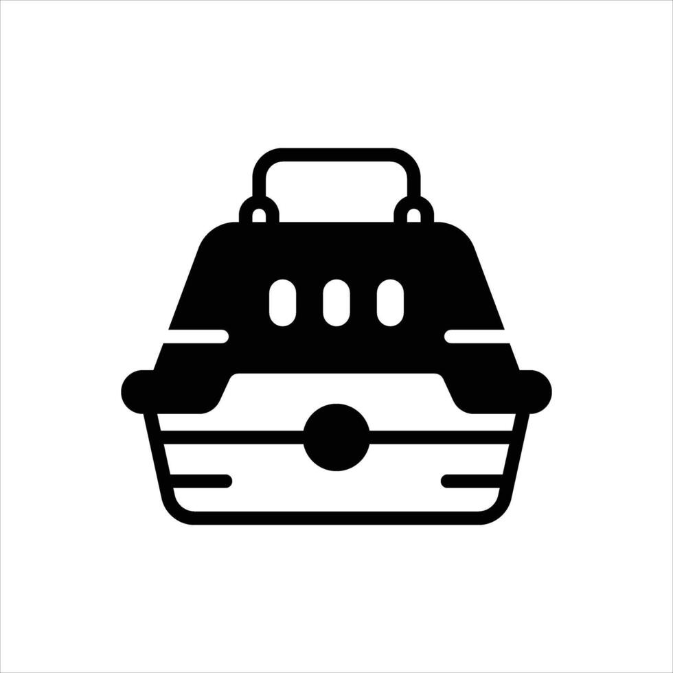 Solid icon pet-carrier vector