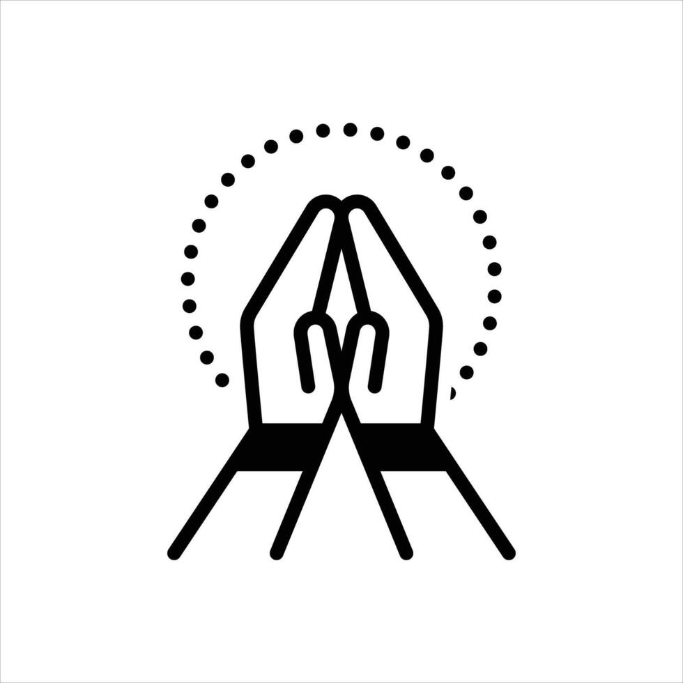 Solid icon gratitude vector
