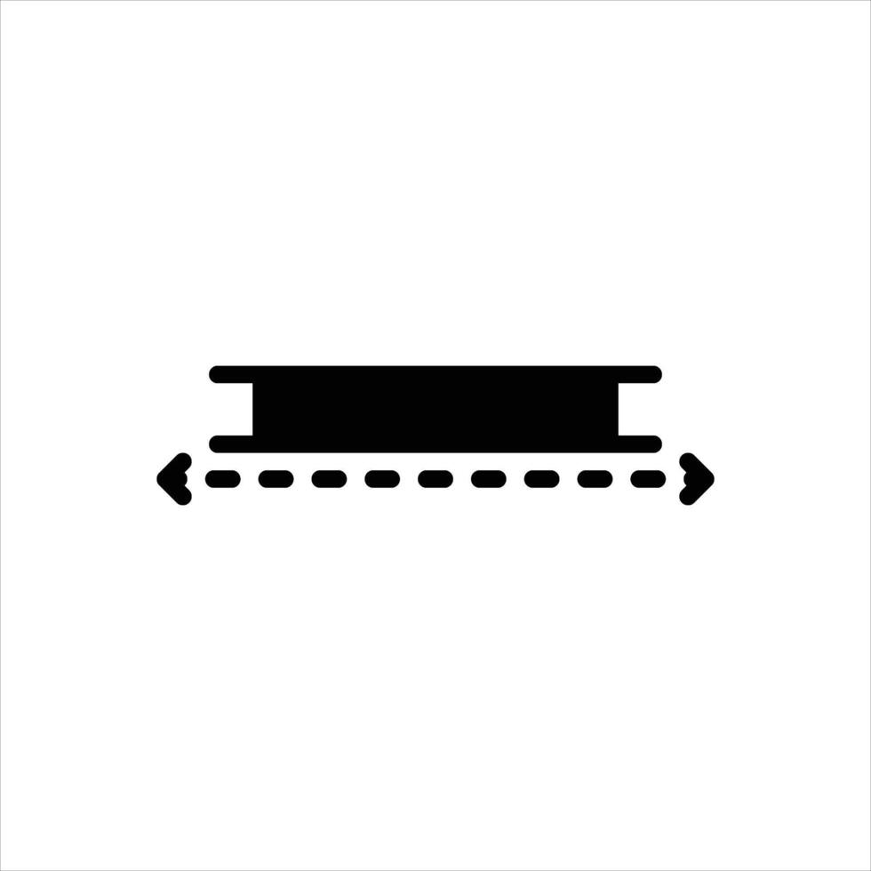 Solid icon length vector