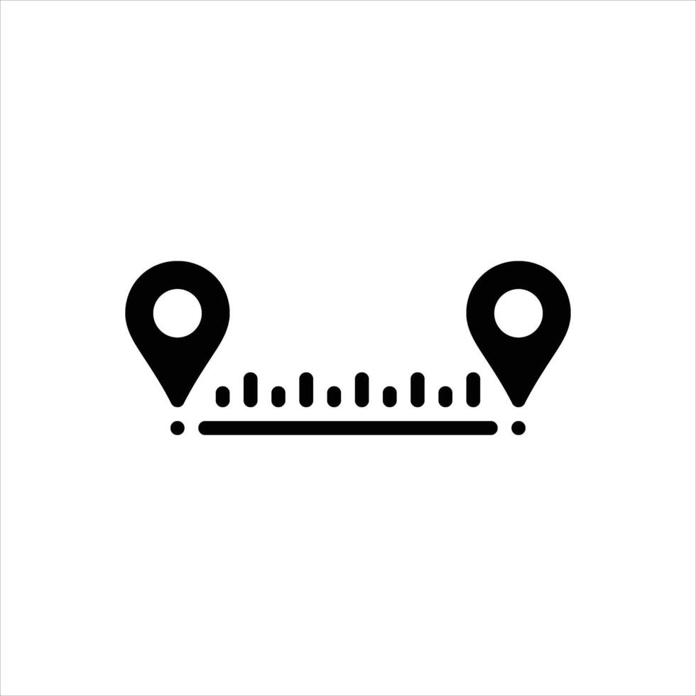 Solid icon distance vector