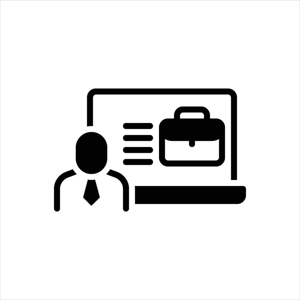 Solid icon job vector