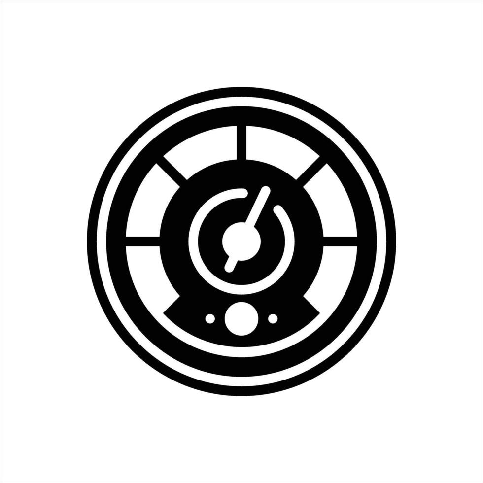 Solid icon speedometer vector
