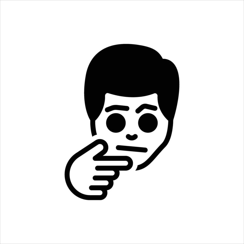 Solid icon curious vector