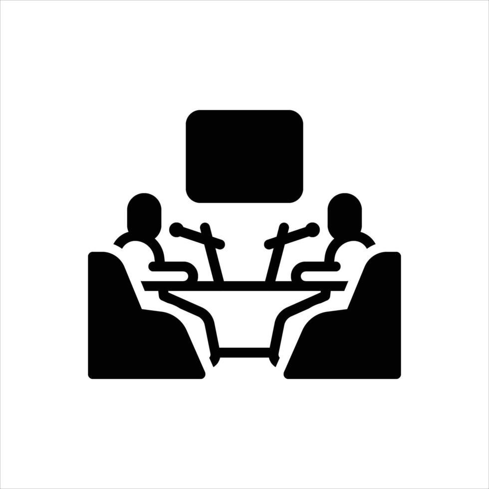 Solid icon podcasting vector