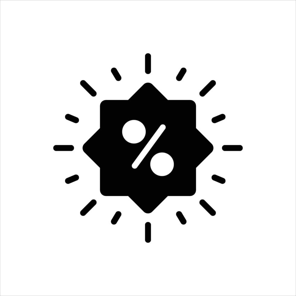 Solid icon promotion vector