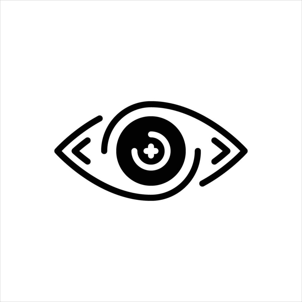 Solid icon eye-care vector