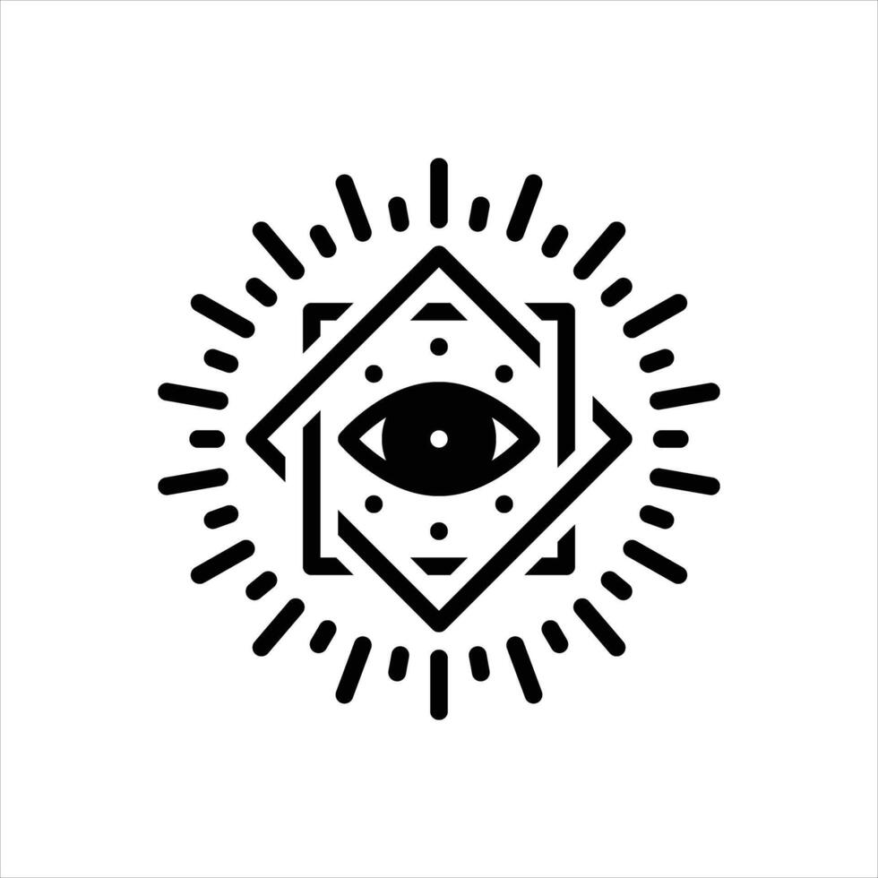 Solid icon eye-of-providence vector
