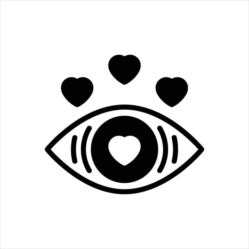 Solid icon love vector