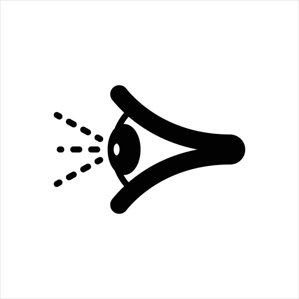 Solid icon open-eye vector