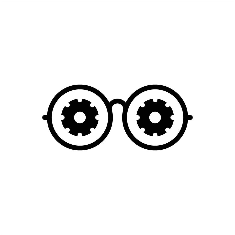 Solid icon observe vector