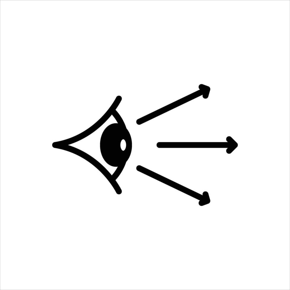 Solid icon visual-perception vector