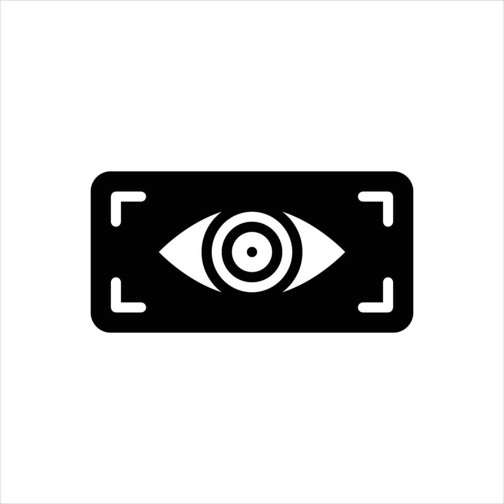 Solid viewer icon vector