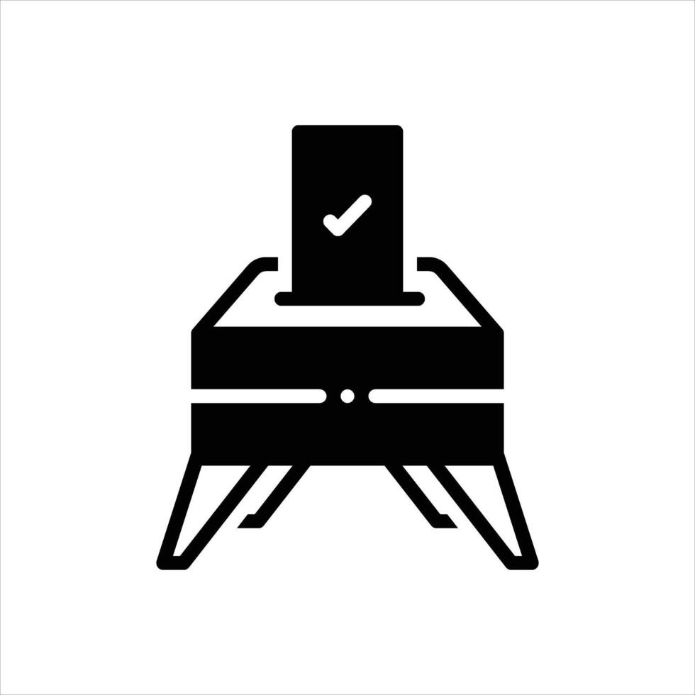 Solid icon vote vector