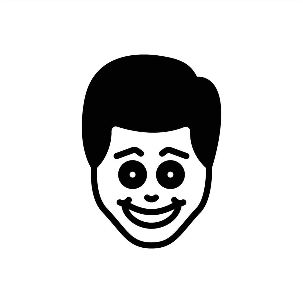 Solid icon happy vector
