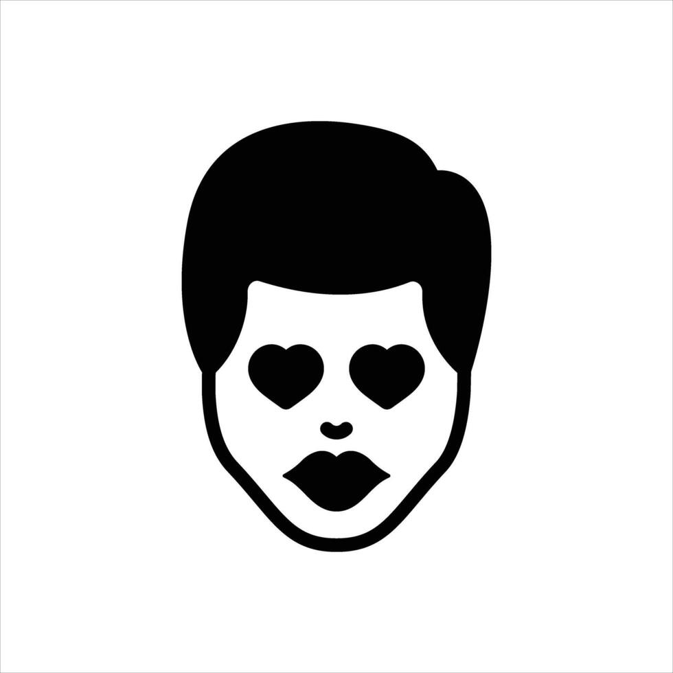 Solid icon in-love vector