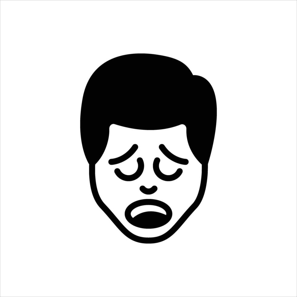 Solid icon tired vector