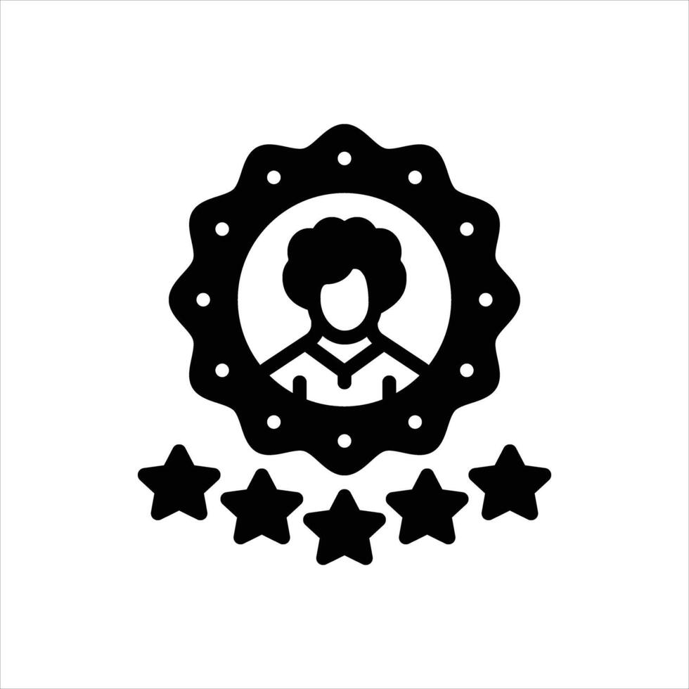 Solid icon experience vector