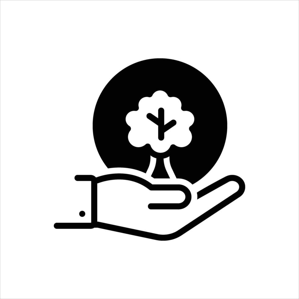 Solid icon nature-conservation vector