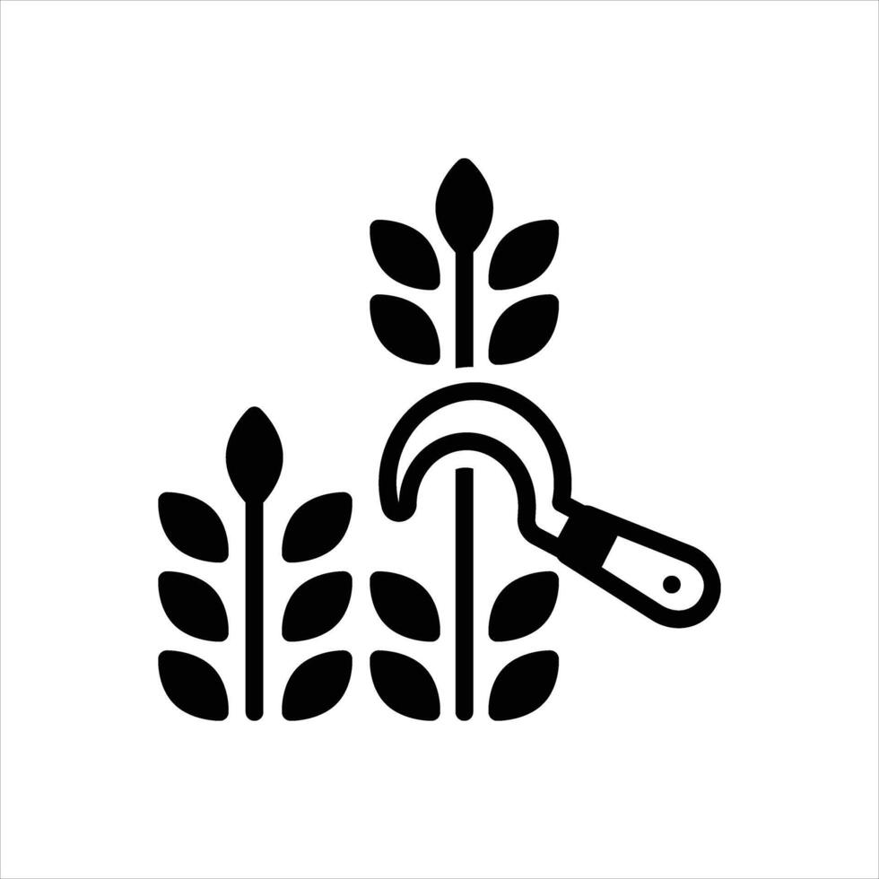 Solid icon harvest vector