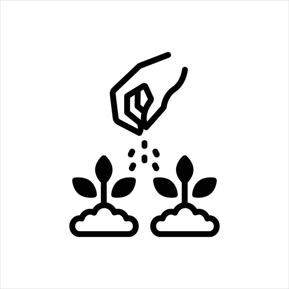 Solid cultivate icon vector